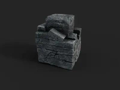 Old Ruin 3 Low-poly 3D model