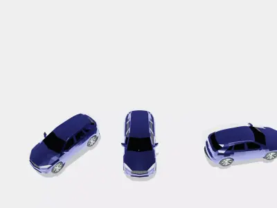 Stylized Modern Vehicle Collection 10 Unique Cars Low-poly 3D model