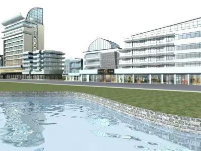 Commercial Building 3D model 33