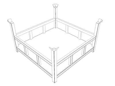 Heavy industry steel transport case 3D model