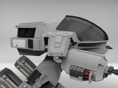 ED209 - Police Robot in High Poly 3D model