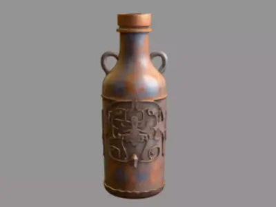 antique decorative bottle 3D Game Ready Model 3D model