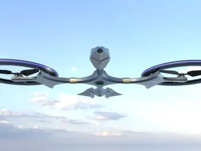 D2 Mosquito Drone Low-poly 3D model
