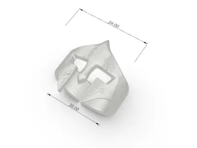 Spartan helmet ring STL model 3D print model