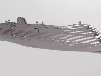 MS Nieuw Statendam Holland America Line cruise ship  3D print model
