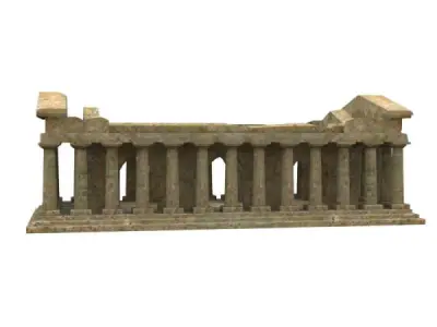 Temple for 3ds obj and fbx 3D model