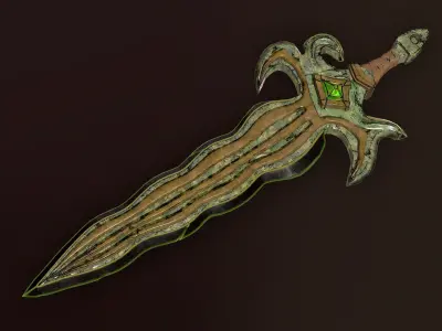 Stylized Fantasy Sword Low-poly 3D model purchase
