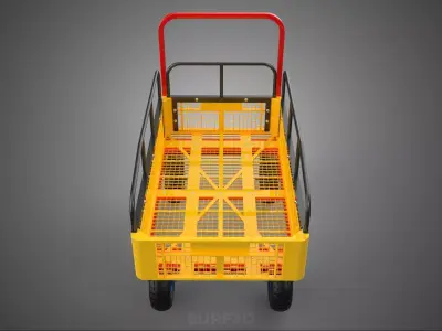 HAND PLATFORM TRUCK PALLET UTILITY OUTDOOR GARDEN CART TROLLEY 4 3D model