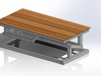 Mechanical art coffee table Free 3D model