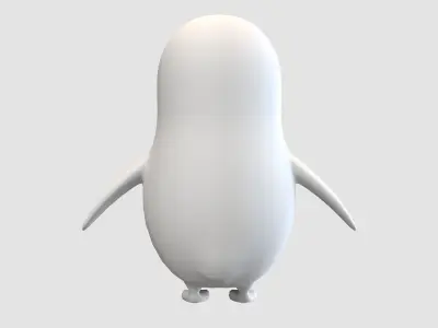 basic cartoon penguin  3D model