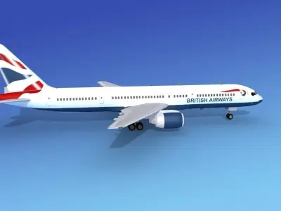 Boeing 757-200 British Airways 3D model