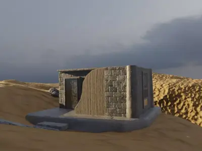 Ancient Ruins On A Hillside 3D model purchase