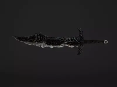 The Black Sore Sword Low-poly 3D model