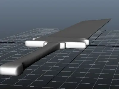Buster Sword Low-poly 3D model