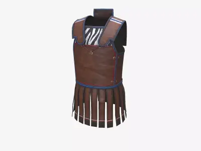 Ancient Armor Spolas 3D Model Game Ready PBR Low Poly Low-poly 3D model