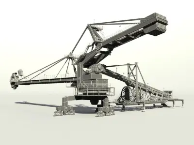 Stacker Reclaimer 3D model get