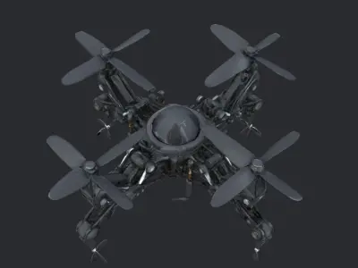 Futuristic Robotic Submarine Drone FRD-02 3D model