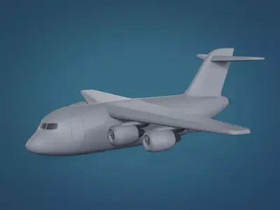 Generic Military Cargo Plane Low-poly 3D model