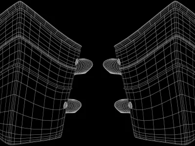  Female  Knight Upper Leg Armor MidPoly 3D model