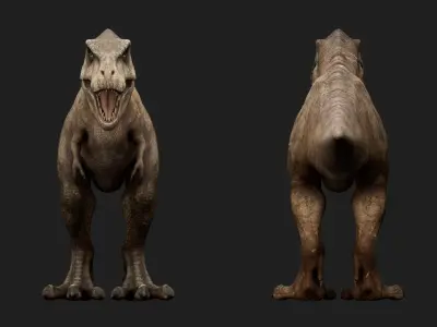 dinosaur Low-poly 3D model 10