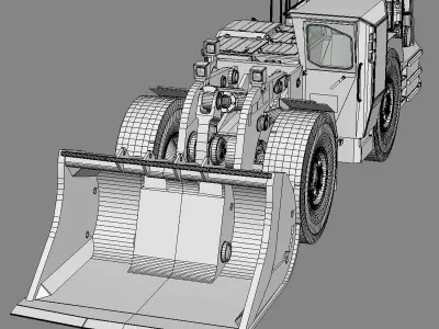 Underground Mining Loader Cat R1600G 3D model