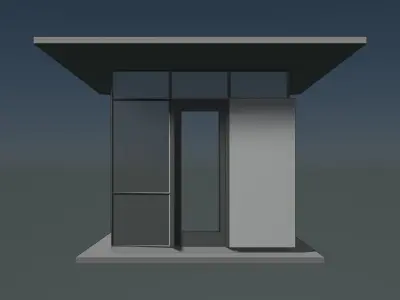 Security booth 24u05 3D model