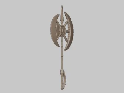 Stylized Water Axe High Poly 3D model