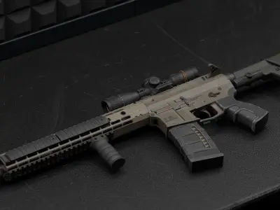 Assault Rifle Modular 3D model