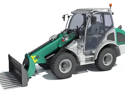 Wheel loader 3D model from CGTrader - Textured