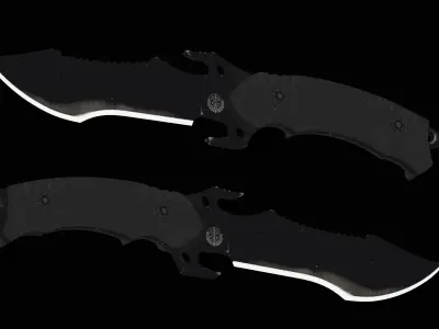 Game Ready Military Tactical Knife Low-poly 3D model