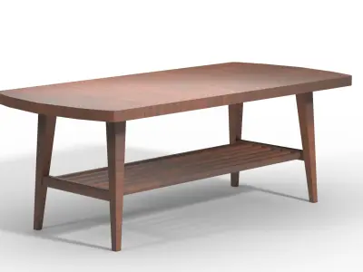 Vintage Coffee Table Low-poly 3D model