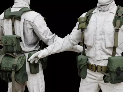 ALICE Tactical chest Rig system Low-poly 3D model