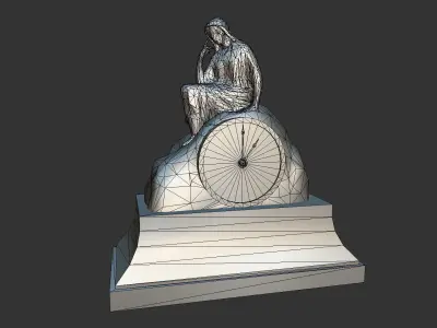 Table Clock Free low-poly 3D model