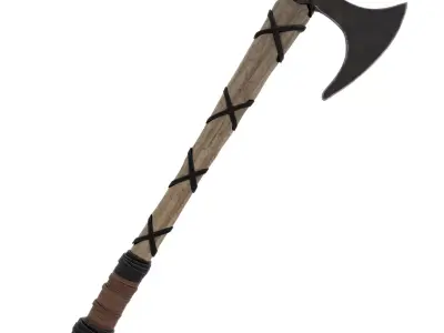 Viking Axe 3D model 8