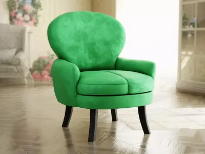 Furniture Accent Chairs Bohemian 004 Low-poly 3D model