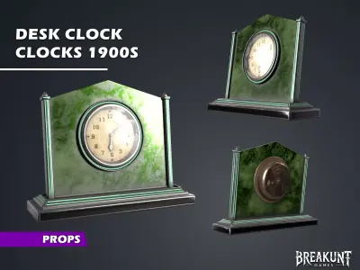Desk Clock - Clocks 1900s 3D model