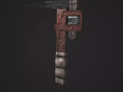 Wrench hammer Low-poly 3D model