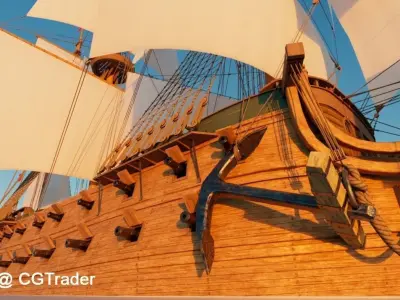 Ship of the line 3D model