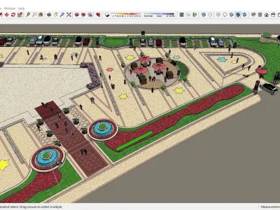 Sketchup Landscape Park H10 Free 3D model