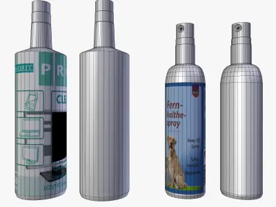 spray bottle 3D model 2