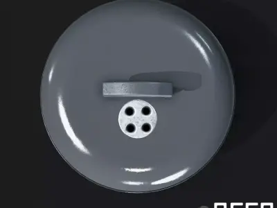 Round grill - PBR Game Ready Low-poly 3D model