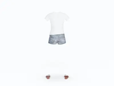 Summer Clothing for Female 3D model