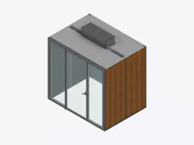 Booth - Meeting - Officetec - Pod - Medium Low-poly 3D model