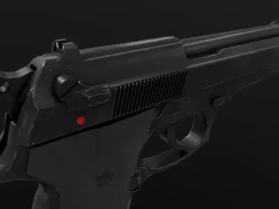 Beretta 92 Low-poly 3D model
