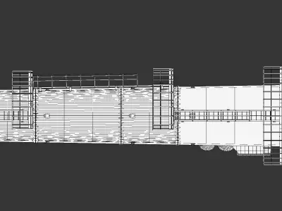Industrial tower Low-poly 3D model