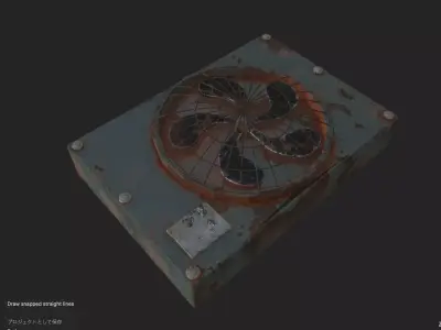 Industrial Object 05  Fan Low-poly 3D model Low-poly 3D model