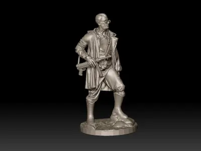 WW2 Resistance fighter 3D print model