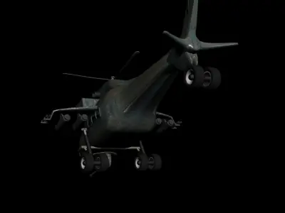 Military Helicopter Low-poly 3D model order