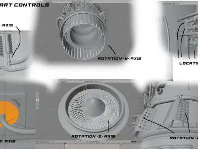 HAVOC-A01 Fictional Jet Engine 3D model