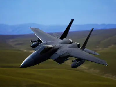 Jet Fighter F-15c Eagle Low-poly 3D model